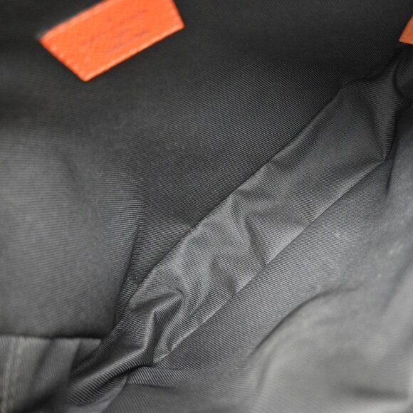 LOUIS VUITTON LV Logo Body Belt Bum Bag Taigarama Leather Orange 958-082725 - Picture 9 of 15